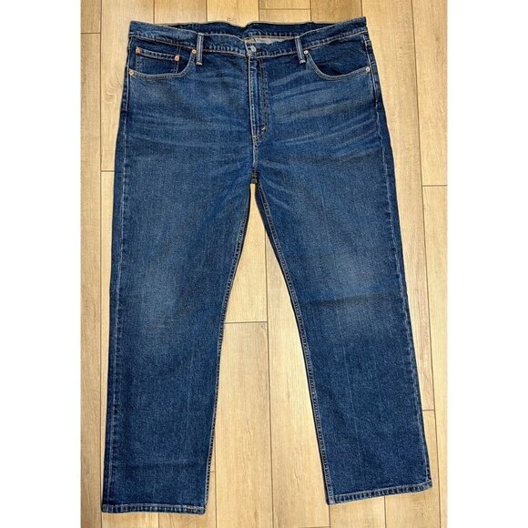 Levis Mens 514 Straight Fit Denim Jeans 46x32 Actual 45x30 Low Stretch Blue - Picture 1 of 9